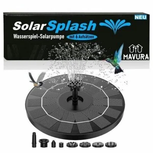 SOLARSPLASH Solar Springbrunnen Pumpe Wasserspiel Teichpumpe Fontäne 3.5w 160mm - Bild 1 von 6