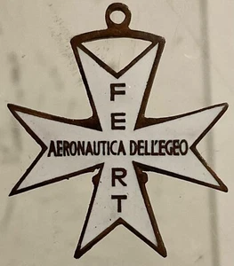 GRECIA AERONAUTICA DELL’EGEO RODI DODECANNESO CROCE DI REPARTO REGIA AERONAUTICA - Picture 1 of 2