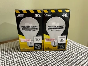 2 pack 40W AntiVibration Household Standard Base Light Bulb 300 lumens Long Life - Picture 1 of 6