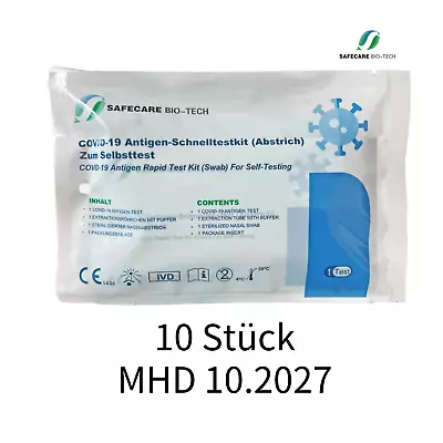 SAFECARE BIO TECH 10×SAFECARE MHD 10/2027 Corona, Antigen Laien Schnelltest Selbsttests 1er