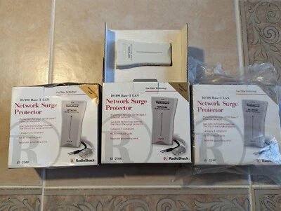 10/100 Base-T LAN Network Surge Protector NEW Radio Shack 61-2144-T Lan - Qty 3 - Image 1 of 4