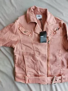 Paige. Size Small. Denim Biker Jacket. Brand New, with tags, £185.00 - Picture 1 of 4