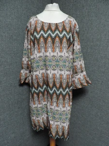 Mezcla She Delia Zig Zag Estampado Línea A Vestido Reino Unido L precio de venta sugerido por el fabricante £29.99 ln120 mm 01 - Imagen 1 de 5