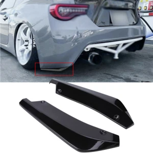 For Scion TC FRS Gloss Black Rear Bumper Fin Diffuser Splitter Canard Spoiler - Picture 1 of 7