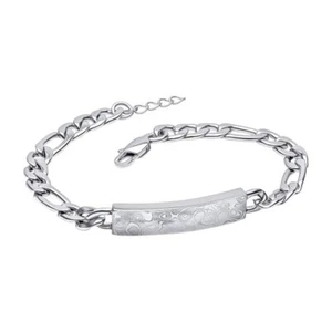 Fred Bennett Bracelet B5452 Fred Bennett Damascus Steel ID Bar Chain Bracelet - Picture 1 of 9