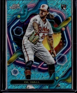 2023 Topps Chrome Cosmic DL Hall Aqua Equinox rifrattore Rookie 015/199 - Foto 1 di 2