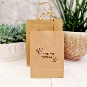 More details for thank you for sharing our special day- kraft paper gift bag. wedding favours bag