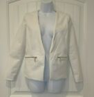 NEW! Michael Kors Womens Size 2 Blazer Suit Jacket White Zip Pockets