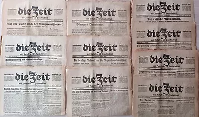 10 X   Die Zeit   9. - 13. Mai 1922 Titelseite, Konvolut Zeitungen, Dt. Reich  • 1€