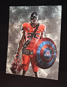 Rare Vintage University Of Arizona Poster Football Captain America 11" x 8.5" - Picture 1 of 5