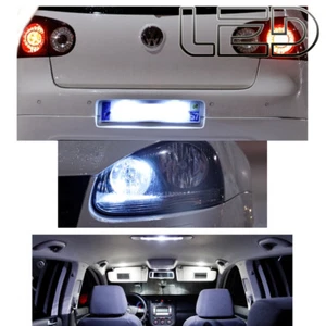 Pour GOLF 5 16 Ampoules LED Blanc Plaque Veilleuses Habitacle Plafonnier Miroirs - Bild 1 von 7