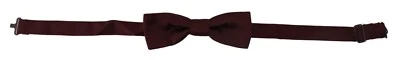 DOLCE & GABBANA Bow Tie Men Bordeaux 100% Silk Adjustable Neck Papillon 200usd - Image 1 of 4