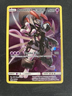 Armored Mewtwo SM228 Pokemon Sun & Moon Black Star Promo Full Art Alt Art LP - Image 1 of 2