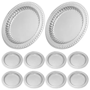  Vassoi in metallo per servire piatti in acciaio inox goffrato 30 pezzi - Foto 1 di 17