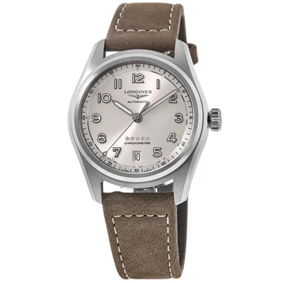 New Longines Spirit Automatic Champagne Dial Leather Men's Watch L3.410.4.63.2 - Image 1 of 4