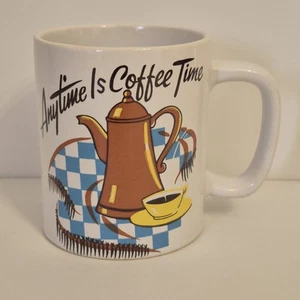 Tazza da tè caffè vintage Anytime Is Coffee Time tazza da caffè retrò classica - Foto 1 di 6