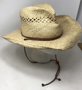 Stetson Bridger Natural Straw Shapeable Cowboy Hat -Size L/XL -Made in USA - Picture 1 of 9