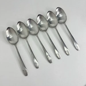 Cooper Bros. Juego de 6 cucharas de mesa de acero inoxidable Inglaterra Queen Anne Gumbo - Imagen 1 de 4