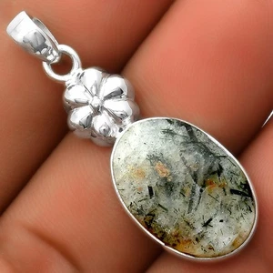 Natürlicher Astrophyllit - Russland 925 Sterling Silber Anhänger Schmuck P-1308 - Bild 1 von 5