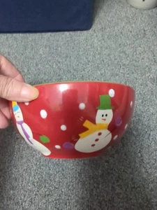 HOLIDAY PIER 1 Imports Set Of 4 SNOWBALL Cereal Ice-Cream DESSERT BOWLS 6 1/4" - Picture 1 of 3