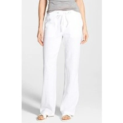 Caslon White Linen Pants Size XXSP - Image 1 of 4