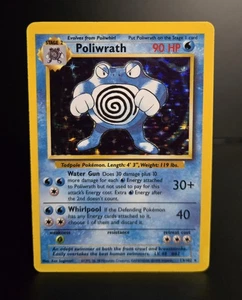 Pokémon TCG - POLIWRATH - 13/102 - HOLO - RARE - UNLIMITED - BASE SET 1999 - MP - Picture 1 of 3