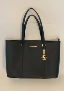 Michael Kors Large Saffiano Leather Navy Blue Tote Bag - Picture 1 of 10
