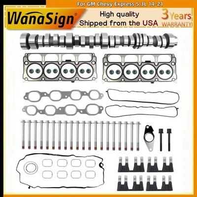 NON AFM DOD Camshaft Lifter Kit Head Gasket Set For GMC Chevy Express 5.3L 14-21 - Image 1 of 4