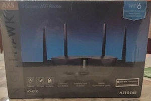 NETGEAR NIGHTHAWK AX5 RAX43 DUAL-BAND 5-STREAM WI-FI 6 ROUTER NEW & SEALED - Picture 1 of 2