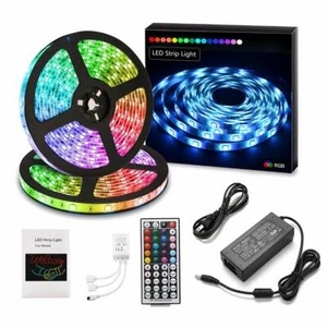 Suyoo Lot de bandes lumineuses LED 5050 RGB 5 m à changement de couleur - Picture 1 of 9