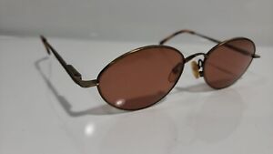 Vintage Serengeti 6429 Brown Designer Oval Metal Sunglasses Made in Italy