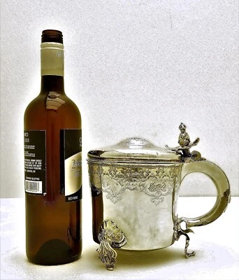 Jarra de plata maciza forjada a mano hecha en Harnosand Suecia AV Holst 1762 Foto 1 de 4