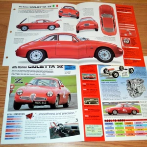 1960 ALFA ROMEO GIULIETTA SZ SPECS INFO ORIGINAL POSTER BROCHURE 60 - Picture 1 of 1