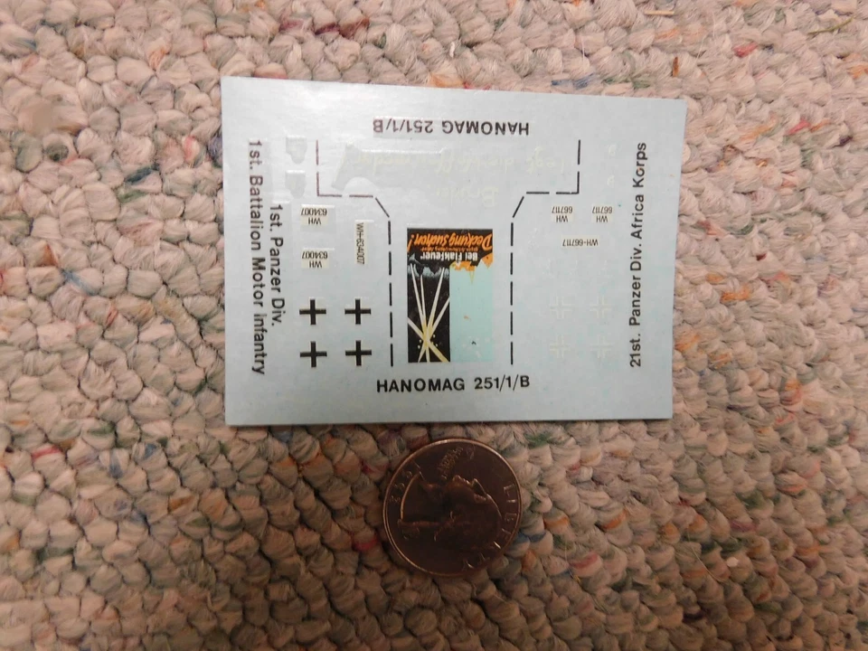 Matchbox decals 1/76 Hanomag 251/1/B S3 - Image 1 of 1