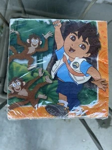 Go Diego Go Lunch Napkins (16) Birthday Party Supplies Dinner Serviettes 13"x13" - Picture 1 of 2