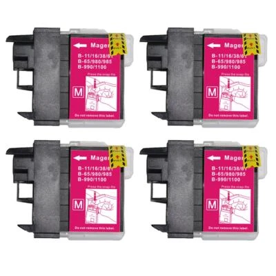 4 Tintenpatronen Magenta für Brother DCP-165C, DCP-6690CW MFC-250C MFC-6890CDW - Bild 1 von 3