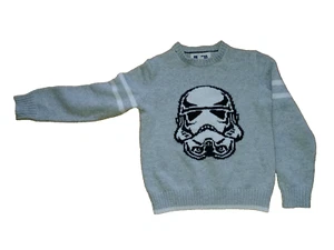 Star Wars Stormtrooper Gap Sweater Kids Youth Pullover Knit Grey size M [8/9] - Picture 1 of 3