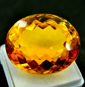AAA+ 52.25 Ct. Large Yellow Citrine Oval Cut Loose Gemstone Gift for Women/Her - Picture 1 of 6