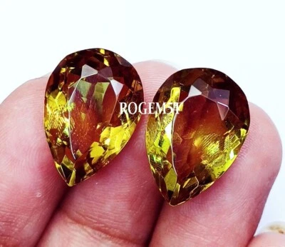 Loose Gemstone Color Change Alexandrite 10 to 12 Ct Certified Pair RL02 - Image 1 of 4