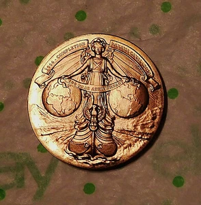 1914 2014 Panama Canal 100th Anniversary Medal Carr Shelvin Gold Plated Copper - Picture 1 of 2