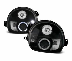 headlights for RENAULT TWINGO 1993 1994 1995 1996 1997 1998 angel eyes black LHD - Picture 1 of 1