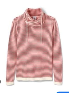 Cabi New NWT Ringmaster Pullover #6447 Red soft white stripe XS - XL Was $129 - Picture 1 of 2