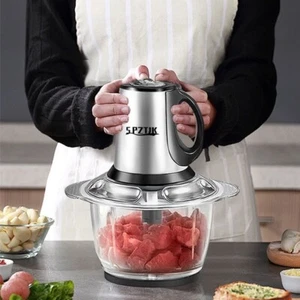 Food Processor With 2 8 Cup Bowls & 2 Bi-Level Blades For Home And Kitchen Use - Picture 1 of 10