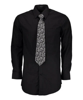 Men's Dress Shirts With Matching (Random design) Tie Set Cotton-Blend Shirt Set - Image 1 of 4