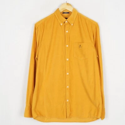 Camisa para hombre GANT talla 37/38 15 (S) ajuste regular amarillo pana algodón ma10631 Foto 1 de 4