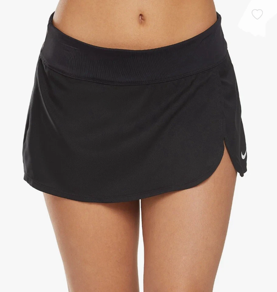 Nike Women's Swim Skirt Skort Black NESS9253-001 Size 3X Zip Pocket