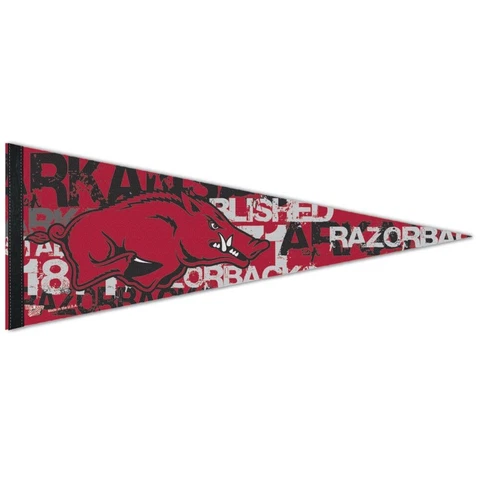 Arkansas Razorbacks NCAA  12'' x 30'' Premium Team Wall Fan Cave Pennant NWT Cover