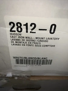 Kohler 2812-0 Hudson - Cast Iron Wall-Mount Lavatory- White - Picture 1 of 7