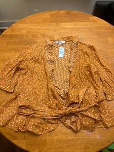 Ann Taylor Loft kurzärmelige Strickjacke offen vorne - Bild 1 von 4