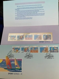 Sports series 11 Australia FDC 1990 and mint booklet 1 covers - Picture 1 of 1